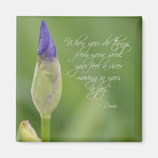 Iris mit Zitat Magnet (Vorne)