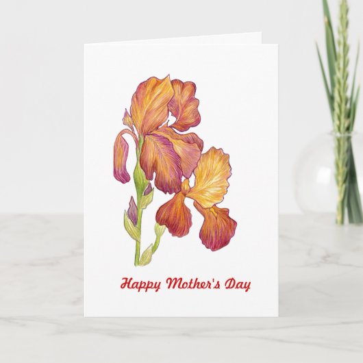 Iris Mother's Day Card Karte (Vorderseite)
