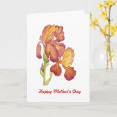 Iris Mother's Day Card Karte (Gelbe Blume)