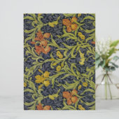 Iris-Muster (von William Morris) Karte (Stehend Vorderseite)