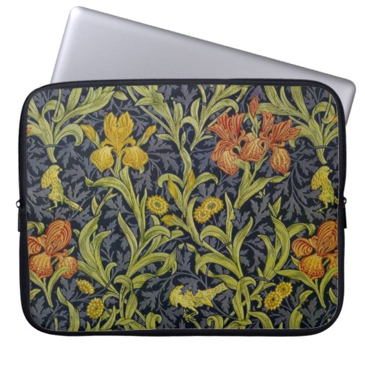 Iris-Muster (von William Morris) Laptopschutzhülle (Vorderseite)