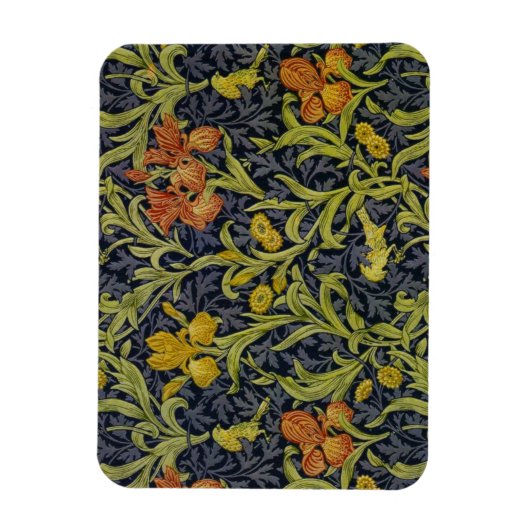 Iris-Muster (von William Morris) Magnet (Vertikal)
