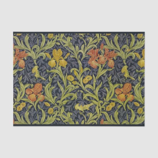 Iris-Muster (von William Morris) Seidenpapier (Vorderseite)