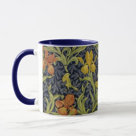 Iris-Muster (von William Morris) Tasse (Links)