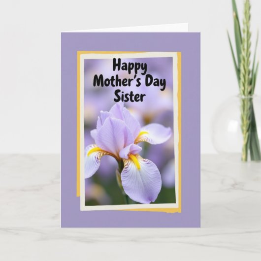 Iris Muttertagswünsche Karte (Vorderseite)