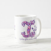 Iris-Name bedeutet dekorative I-Monogramm-Tasse Kaffeetasse (VorderseiteRechts)
