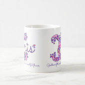 Iris-Name bedeutet dekorative I-Monogramm-Tasse Kaffeetasse (Mittel)