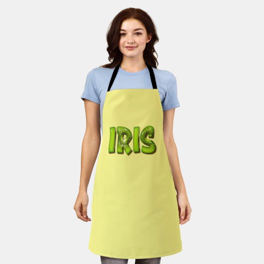 Iris Name Kiwi Design Küchenschürze Schürze (Getragen)