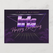 Iris Name Vorname lila Postkarte Geburtstag (Vorderseite)
