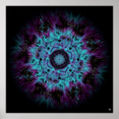 Iris nebula - farbiges abstraktes Muster v3-1 Poster (Vorne)