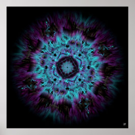 Iris nebula - farbiges abstraktes Muster v3-1 Poster