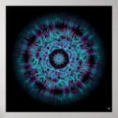 Iris nebula - farbiges abstraktes Muster v5 Poster (Vorne)