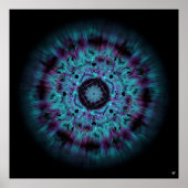 Iris nebula - farbiges abstraktes Muster v6 Poster (Vorne)