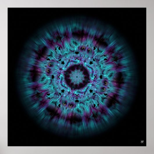 Iris nebula - farbiges abstraktes Muster v7 Poster (Vorne)