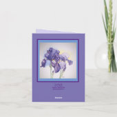 Iris-Notenkarte Dankeskarte (Rückseite)