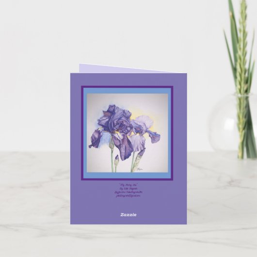 Iris-Notenkarte Dankeskarte (Rückseite)