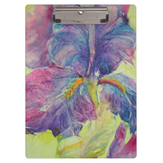 Iris oben geknackt klemmbrett