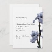 Iris of Blue Empfang Card Einladung (Vorne/Hinten)