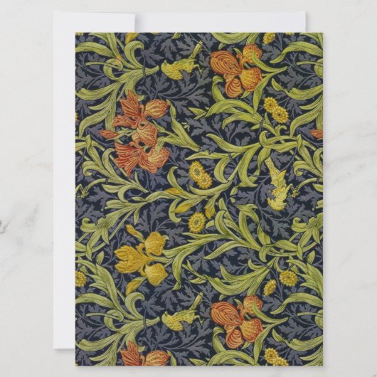 Iris Pattern (von William Morris) Karte (Vorderseite)