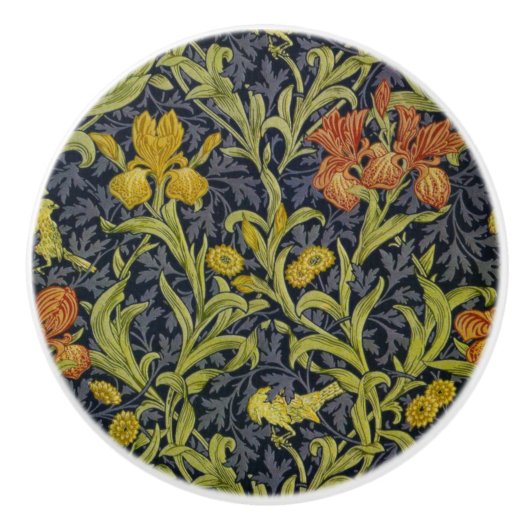 Iris Pattern (von William Morris) Keramikknauf (Vorderseite)