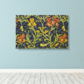 Iris Pattern (von William Morris) Leinwanddruck (Insitu (Holzboden))