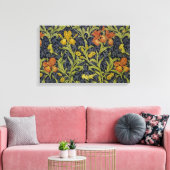 Iris Pattern (von William Morris) Leinwanddruck (Insitu (Wohnzimmer))