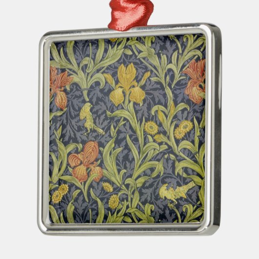 Iris Pattern (von William Morris) Ornament Aus Metall (Links)