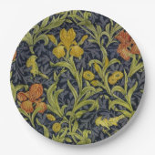 Iris Pattern (von William Morris) Pappteller (Vorderseite)