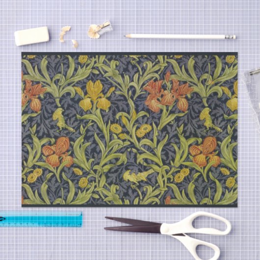 Iris Pattern (von William Morris) Seidenpapier (Handwerk)