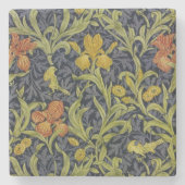 Iris Pattern (von William Morris) Steinuntersetzer (Vorderseite)