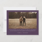 IRIS | Plum Lila Watercolor Gold Dankeschön Karte (Rückseite)