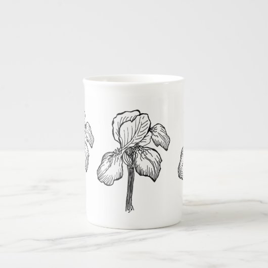 Iris Porzellantasse (Vorderseite)
