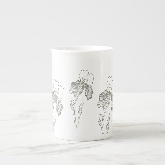 Iris Porzellantasse (Vorderseite)