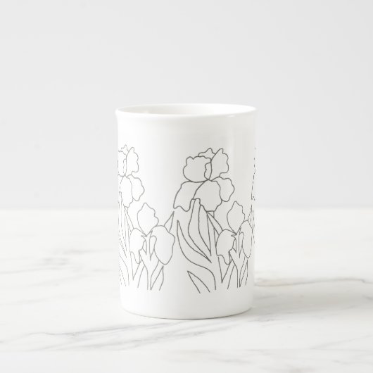 Iris Porzellantasse (Vorderseite)