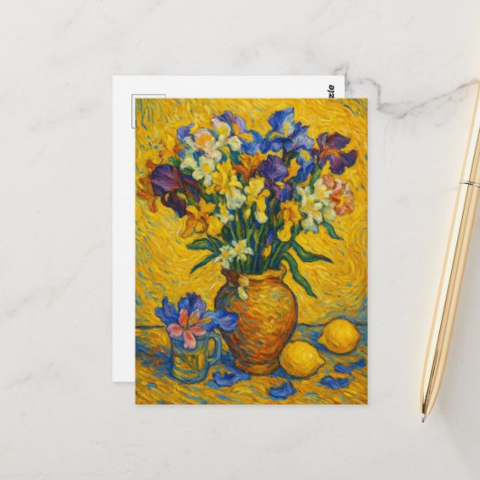 Iris Postcard Postkarte (Vorderseite/Rückseite Beispiel)