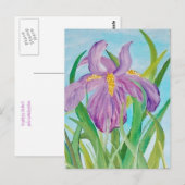 Iris Postcard Postkarte (Vorne/Hinten)