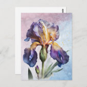 Iris Postkarte (Vorne/Hinten)