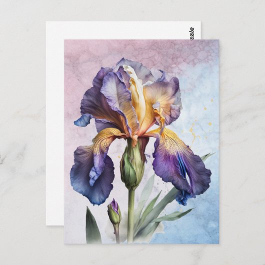 Iris Postkarte (Vorne/Hinten)
