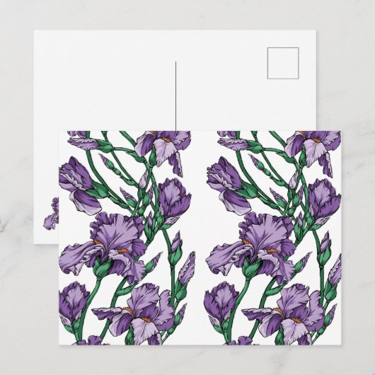 Iris Postkarte (Vorne/Hinten)