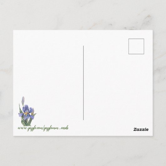 Iris Postkarte (Rückseite)