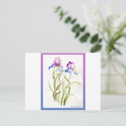 Iris Postkarte (Stehend Vorderseite)
