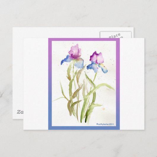 Iris Postkarte (Vorne/Hinten)