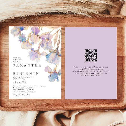 Iris QR-Code-Hochzeit Einladung