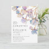 Iris QR Code Wedding Einladung (Stehend Vorderseite)