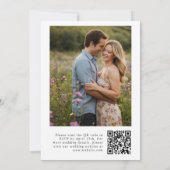 Iris QR Code Wedding Foto Einladung (Rückseite)
