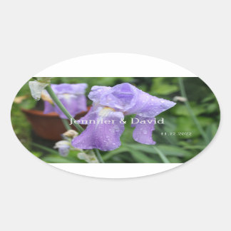 Iris. Rechteckaufkleber Ovaler Aufkleber