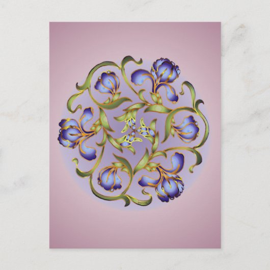 Iris-Ring-Ansichtskarte Postkarte (Vorderseite)