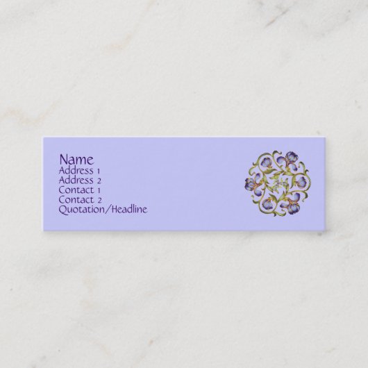 Iris-Ring-Visitenkarte Mini Visitenkarte (Vorderseite)