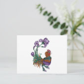 Iris Rooster Postkarte (Stehend Vorderseite)