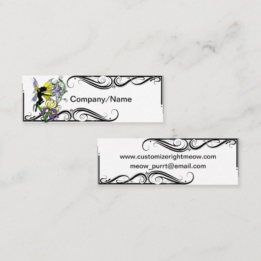 Iris-Schatten-Fee Mini Visitenkarte (Vorne/Hinten)